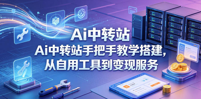 Ai中转站手把手教学搭建，从自用工具到变现服务-时光云网创