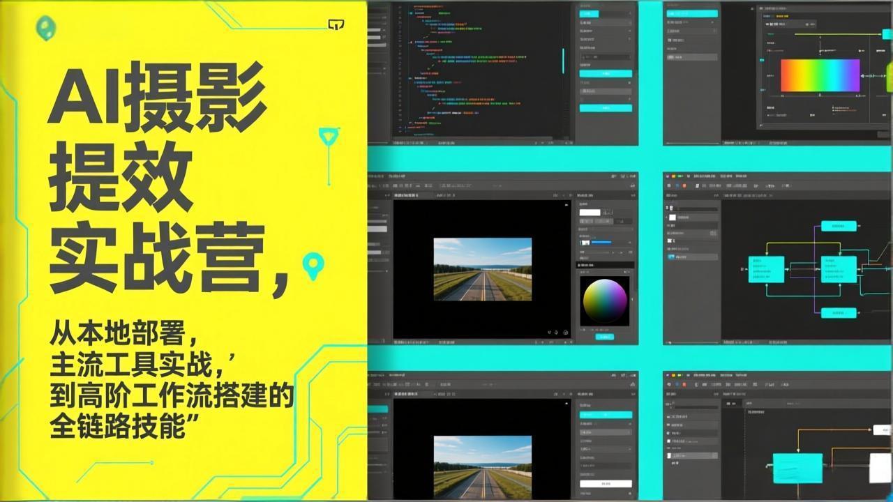 AI+摄影提效实战营，从本地部署，主流工具实战，到高阶工作流搭建的全链路技能-时光云网创