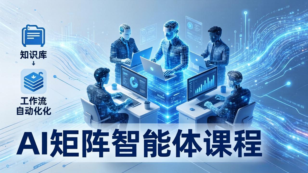 AI矩阵智能体实战：100个数字员工批量生产内容，文本知识库+工作流自动化全搞定-时光云网创