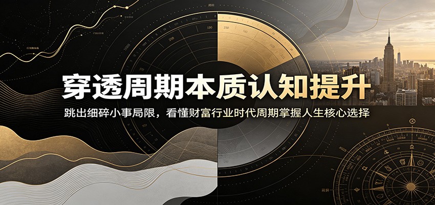 穿透周期本质认知提升：跳出细碎小事局限，看懂财富行业时代周期掌握人生核心选择-时光云网创