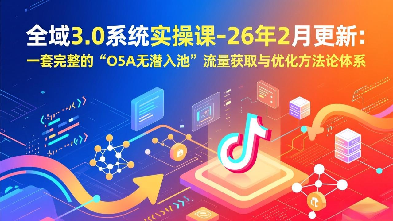 全域3.0系统实操课-26年2月更新：一套完整的“O5A无潜入池”流量获取与优化方法论体系-时光云网创