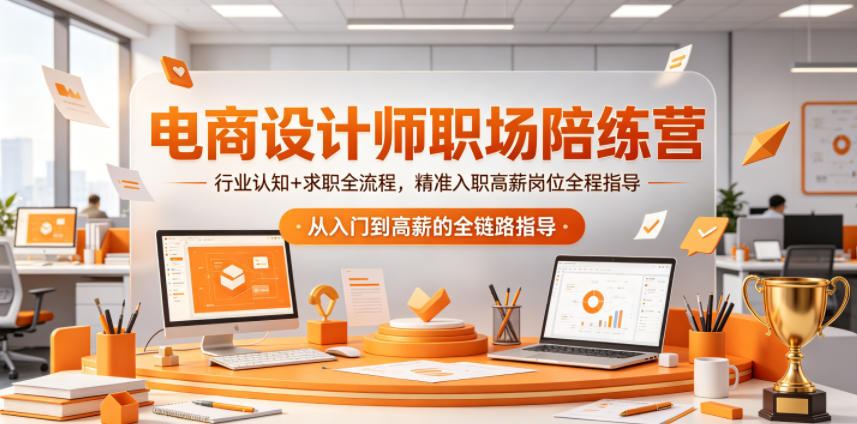 电商设计师职场陪练营，行业认知+求职全流程，精准入职高薪岗位全程指导-时光云网创