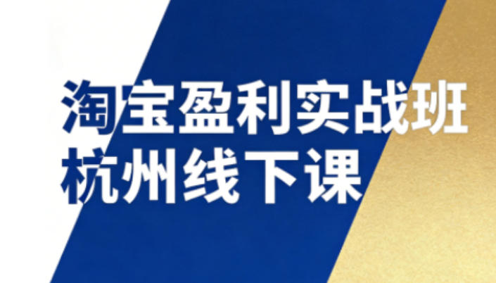 淘宝盈利实战班杭州线下课12月26-28日(音频+字幕)，帮你掌握SOP流程+12门核心技术-时光云网创