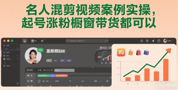 名人混剪视频案例实操，起号涨粉橱窗带货都可以-时光云网创