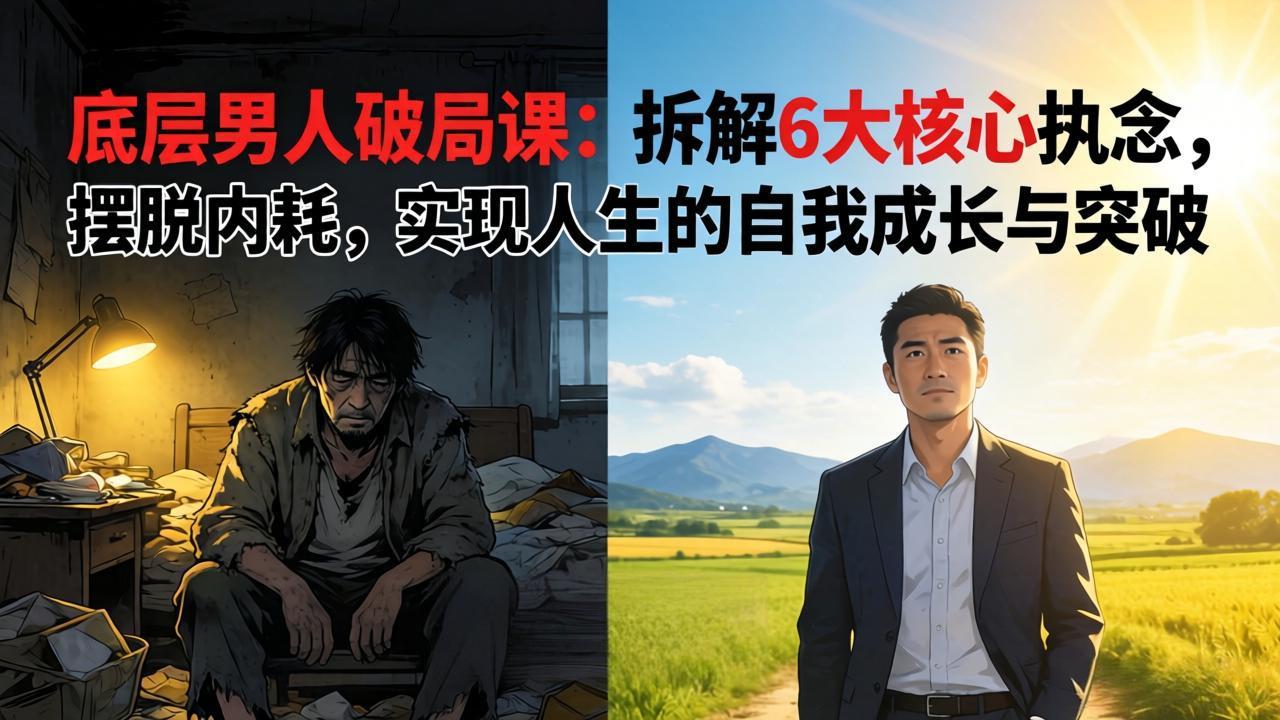 付费文章：底层男人破局课：拆解 6 大核心执念，摆脱内耗，实现人生的自我成长与突破-时光云网创