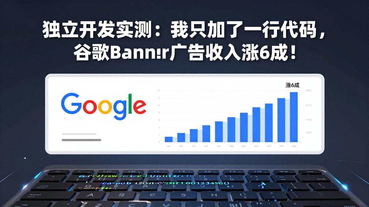 付费文章：独立开发实测：我只加了一行代码，谷歌Banner广告收入涨6成！-时光云网创