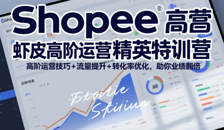 Shopee虾皮高阶运营精英特训营，高阶运营技巧+流量提升+转化率优化，助你业绩翻倍-时光云网创