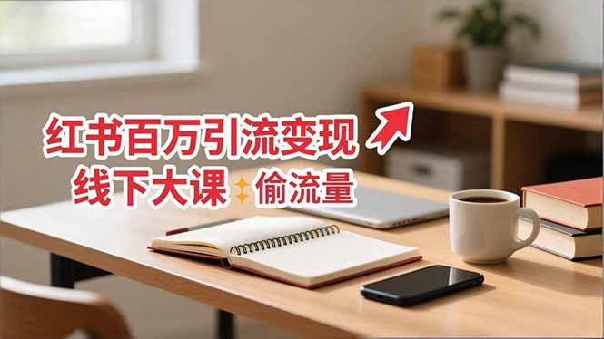 小红书百万引流变现-11月线下大课:分享从0到百万引流路径,手把手教偷流量、拿结果-时光云网创