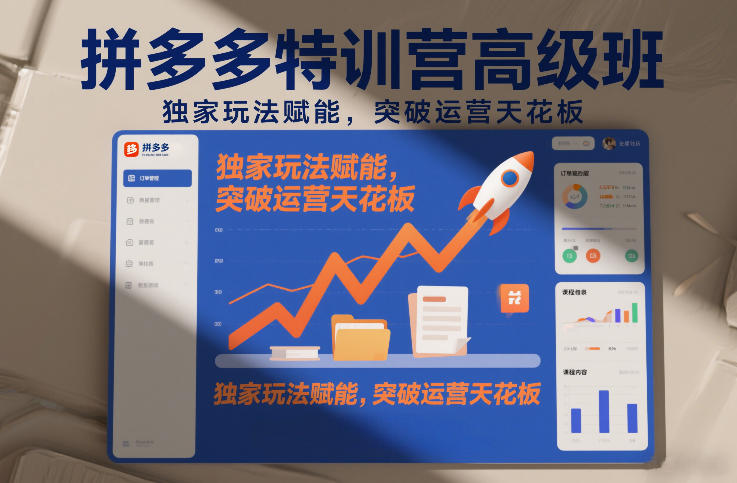 拼多多特训营高阶班，独家玩法赋能，突破运营天花板(更新26年3月)-时光云网创