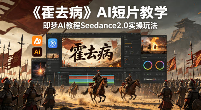 《霍去病》AI短片教学，即梦AI教程Seedance2.0实操玩法-时光云网创