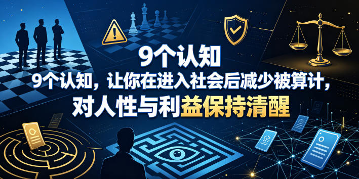 付费文章：9个认知，让你在进入社会后减少被算计，对人性与利益保持清醒-时光云网创