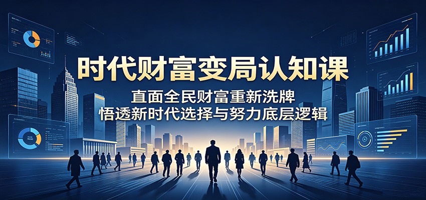 时代财富变局认知课：直面全民财富重新洗牌，悟透新时代选择与努力底层逻辑-时光云网创