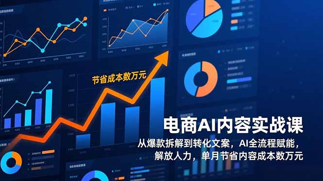 电商AI内容实战课，从爆款拆解到转化文案，AI全流程赋能，解放人力，单月节省内容成本数万元-时光云网创