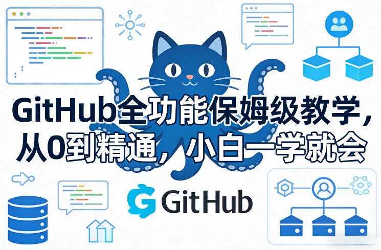 GitHub全功能保姆级教学，从0到精通，小白一学就会-时光云网创