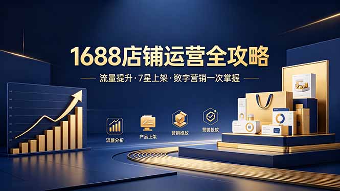 1688店铺没流量?产品上架不到7星?数字营销不会投?全套运营技能一次学(更新6月-时光云网创