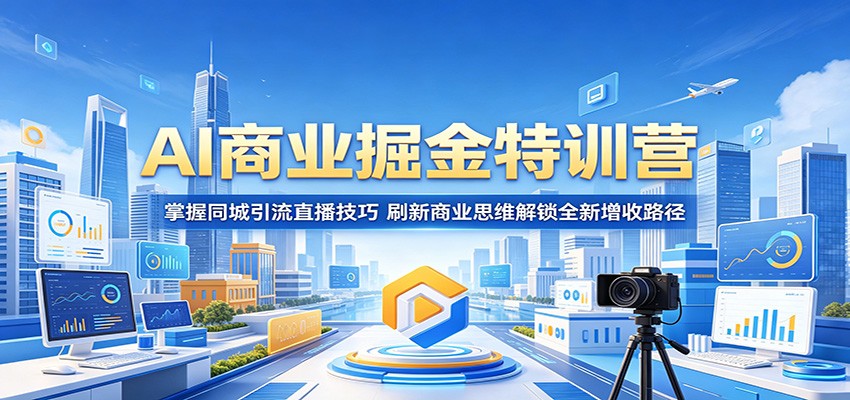 AI商业掘金特训营:掌握同城引流直播技巧,刷新商业思维解锁全新增收路径-时光云网创