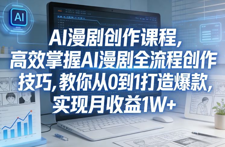某社群AI漫剧创作课程，高效掌握AI漫剧全流程创作技巧，教你从0到1打造爆款，实现月收益1W+-时光云网创