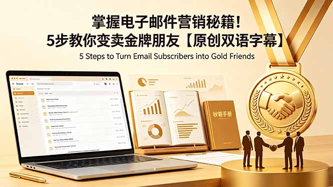 掌握电子邮件营销秘籍！5步教你变卖金牌朋友【原创双语字幕】-时光云网创