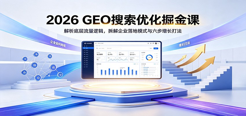 2026 GEO搜索优化掘金课：解析底层流量逻辑，拆解企业落地模式与六步增长打法-时光云网创
