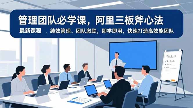 管理团队必学课，阿里三板斧心法、绩效管理、团队激励，即学即用，快速打造高效能团队-时光云网创