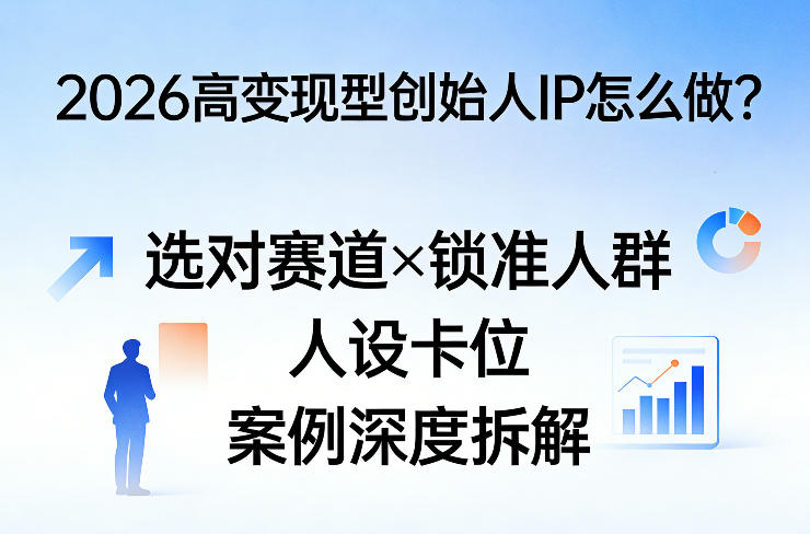 2026高变现型创始人IP怎么做？选对赛道×锁准人群×人设卡位×案例深度拆解-时光云网创