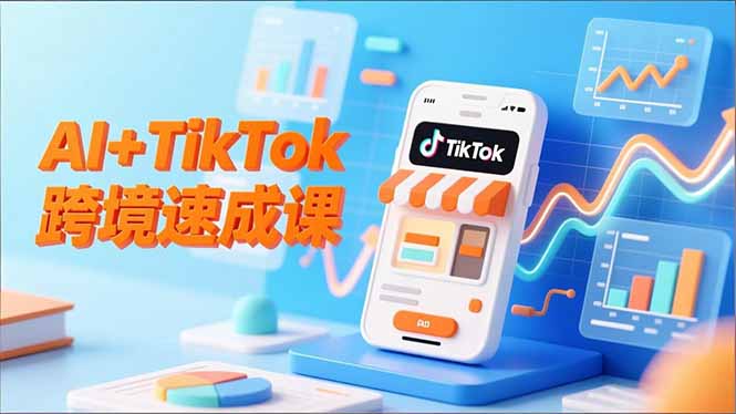 AI+TikTok跨境速成课，智能翻译、店铺定位、流程拆解，7天高效上线运营-时光云网创