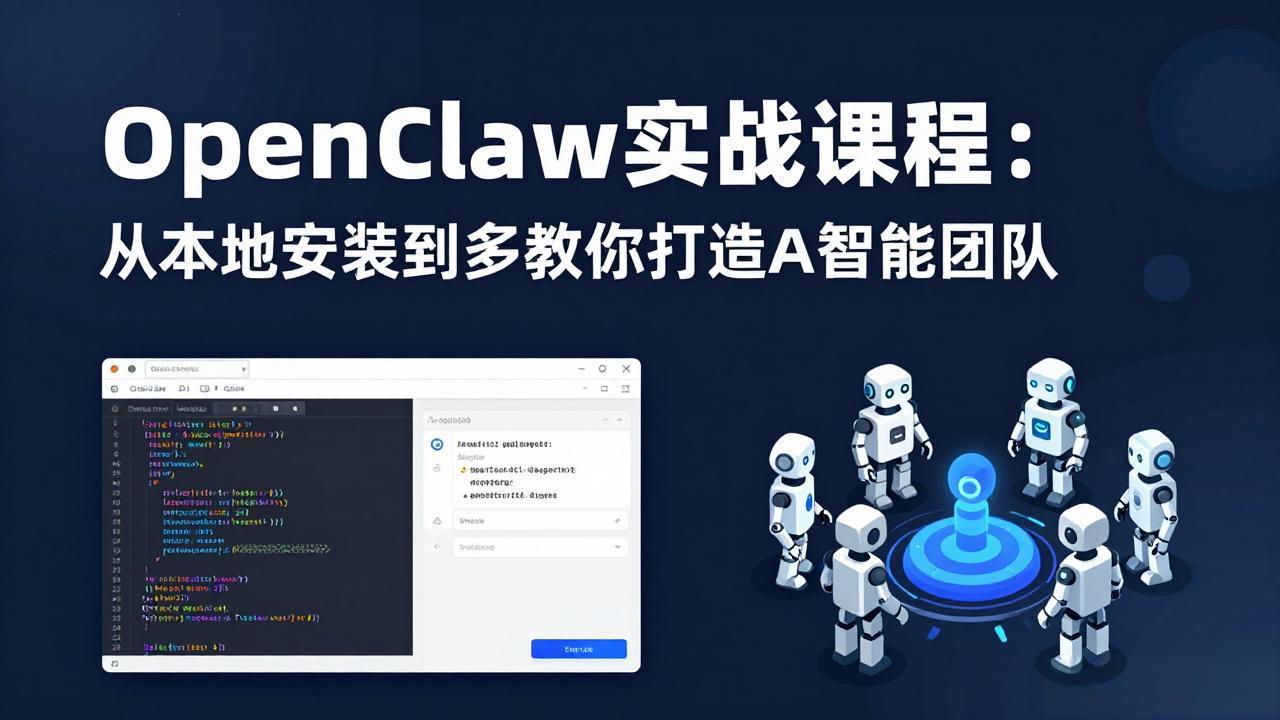 OpenClaw实战课程：从本地安装到多Agent协同，手把手教你打造AI智能团队-时光云网创