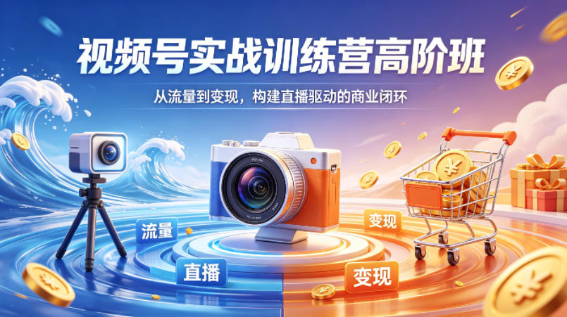 视频号实战训练营高阶班，从流量到变现，构建直播驱动的商业闭环(26年4月)-时光云网创