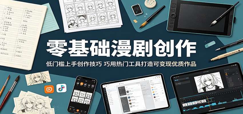 零基础漫剧创作：低门槛上手创作技巧，巧用热门工具打造可变现优质作品-时光云网创