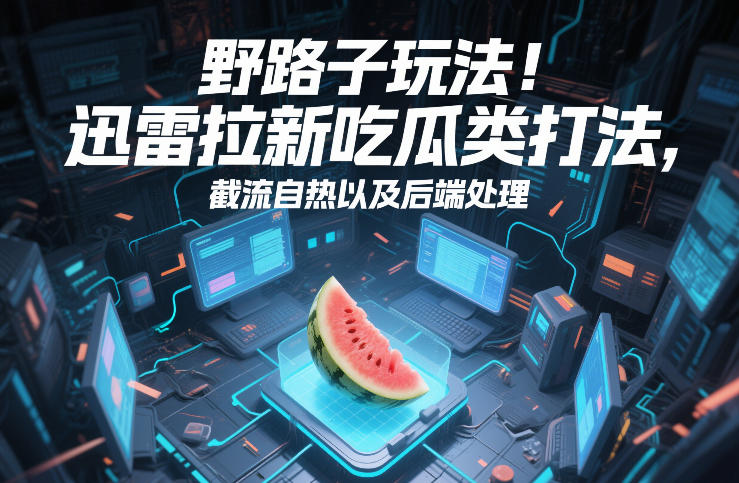 野路子玩法！迅雷拉新吃瓜类打法，截流自热以及后端处理-时光云网创