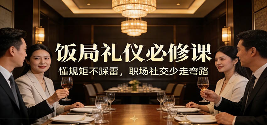 公众号收费文章：《饭局礼仪必修课：懂规矩不踩雷，职场社交少走弯路》-时光云网创