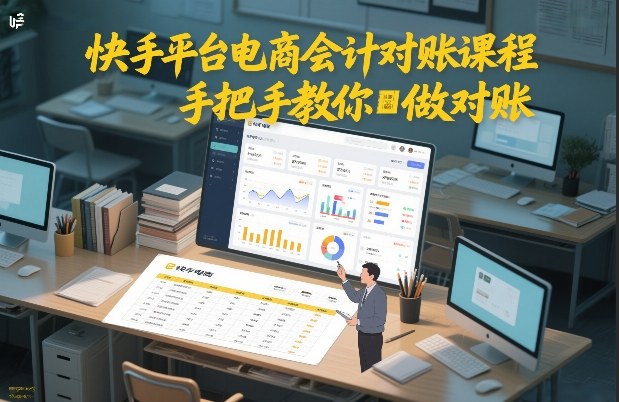 快手平台电商会计对账课程，手把手教你做对账-时光云网创