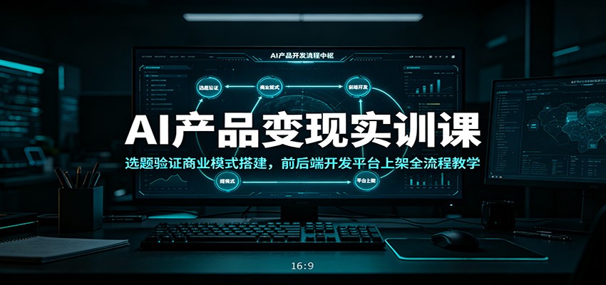 AI产品变现实训课：选题验证商业模式搭建，前后端开发平台上架全流程教学-时光云网创
