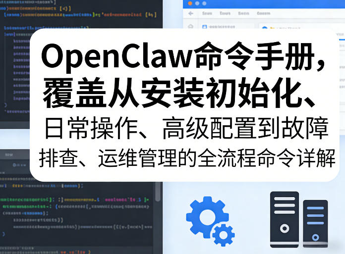 OpenClaw命令手册，覆盖从安装初始化、日常操作、高级配置到故障排查、运维管理的全流程命令详解-时光云网创