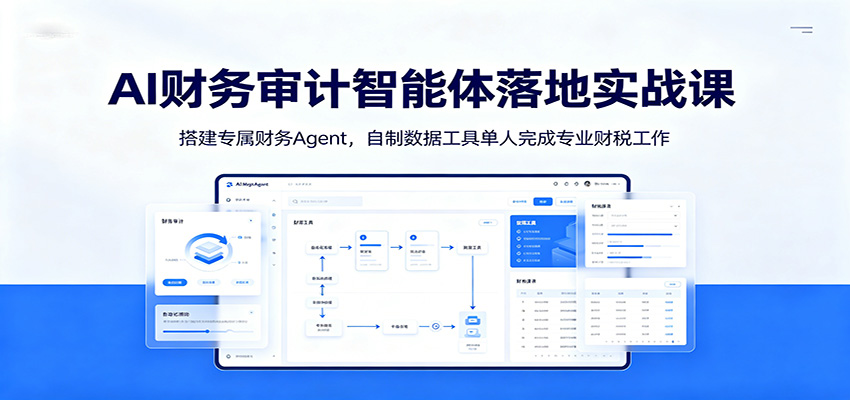 AI财务审计智能体落地实战课:搭建专属财务Agent,自制数据工具单人完成专业财税工作-时光云网创