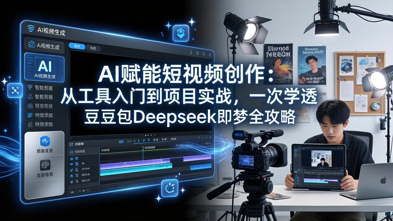 AI赋能短视频创作：从工具入门到项目实战，一次学透豆包Deepseek即梦全攻略-时光云网创