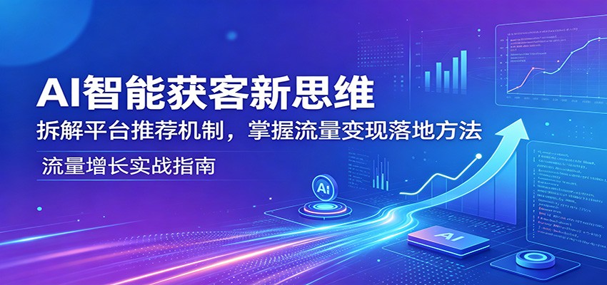 AI智能获客新思维：拆解平台推荐机制，掌握流量变现落地方法-时光云网创