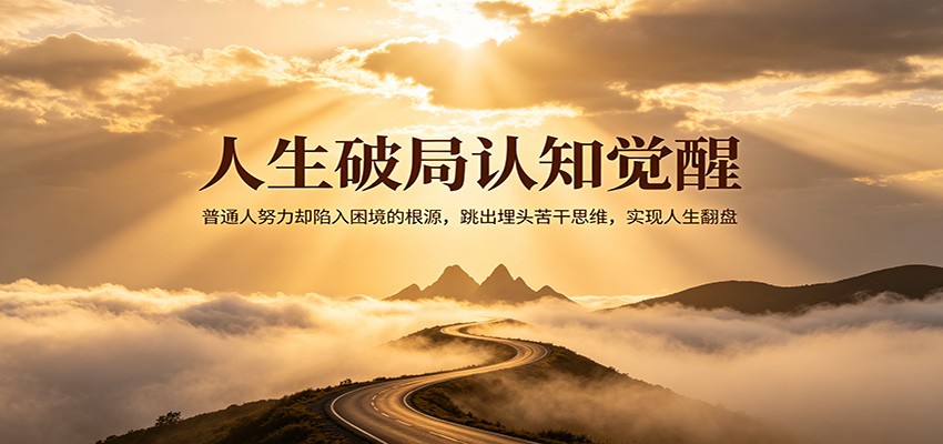 人生破局认知觉醒，普通人努力却陷入困境的根源，跳出埋头苦干思维，实现人生翻盘-时光云网创
