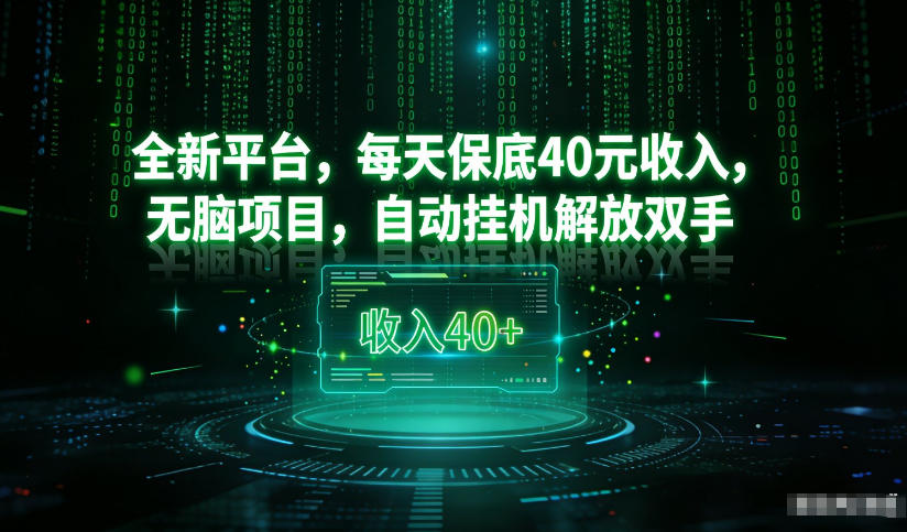 最新看广平台，每天保底30-4米，无脑项目，自动挂G解放双手【揭秘】-时光云网创