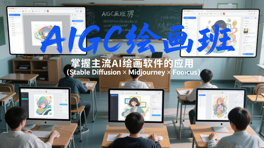 AIGC绘画班，掌握主流Ai绘画软件的应用(Stable Diffusion x Midjourney x Fooocus)-时光云网创