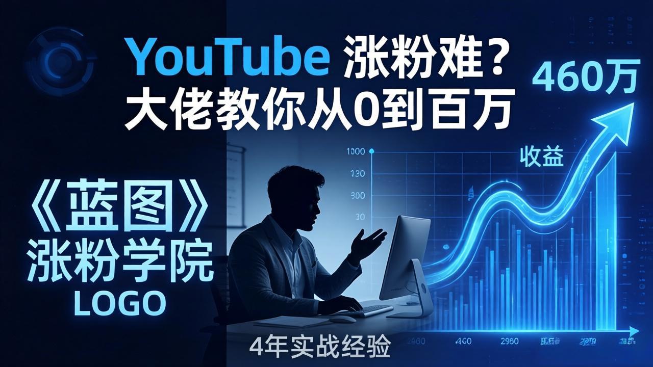 YouTube 涨粉难？《蓝图涨粉学院》：4 年赚 460 万的大佬教策略，从0到百万有路径！-时光云网创
