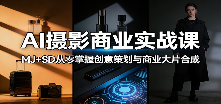 AI摄影商业实战课：MJ+SD从零掌握创意策划与商业大片合成-时光云网创