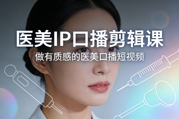 医美IP口播剪辑课，做有质感的医美口播短视频-时光云网创