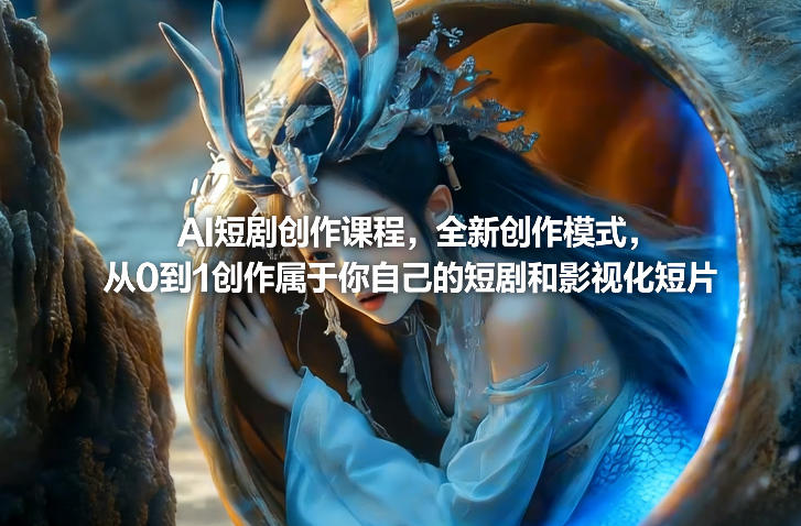AI短剧创作课程，全新创作模式，从0到1创作属于你自己的短剧和影视化短片-时光云网创