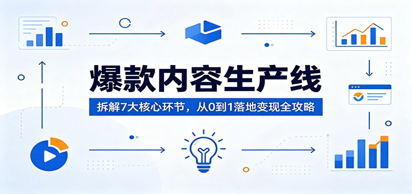 爆款内容生产线：拆解7大核心环节，从0到1落地变现全攻略-时光云网创