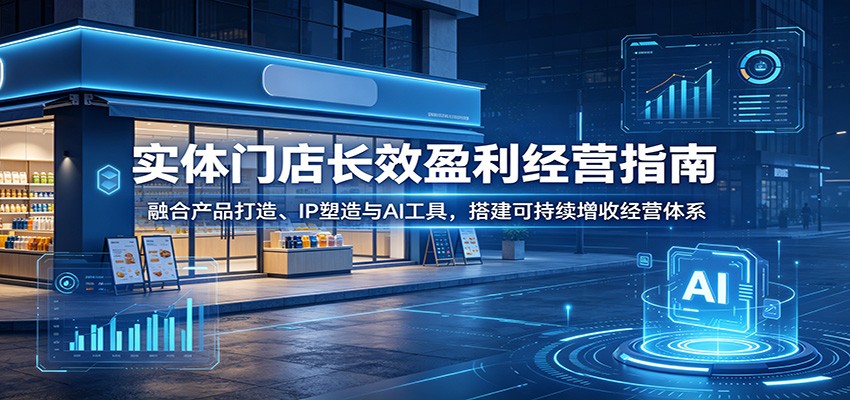 实体门店长效盈利经营指南：融合产品打造、IP塑造与AI工具，搭建可持续增收经营体系-时光云网创