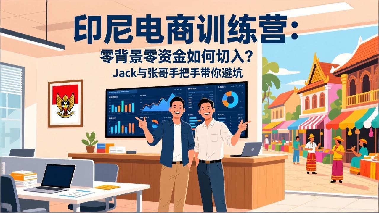 印尼电商训练营：零背景零资金如何切入？Jack与张哥手把手带你避坑-时光云网创