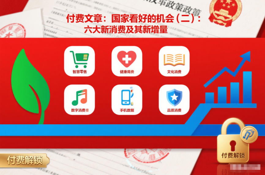 付费文章：国家看好的机会(二)：六大新消费及其新增量-时光云网创