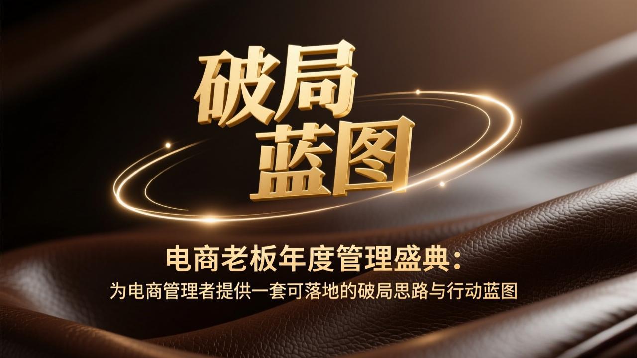电商老板年度管理盛典：为电商管理者提供一套可落地的破局思路与行动蓝图-时光云网创