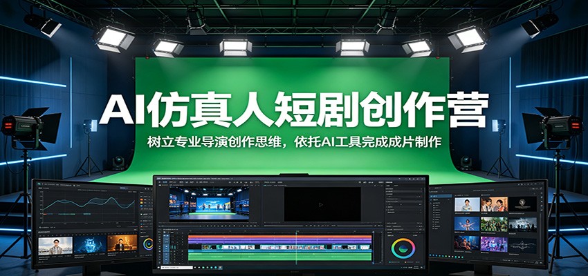 AI仿真人短剧创作营：树立专业导演创作思维，依托AI工具完成成片制作-时光云网创
